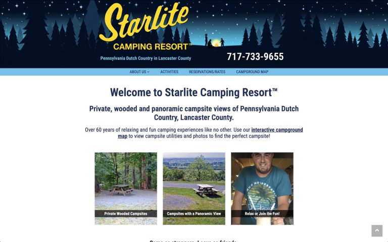 starlitecampingresort.com