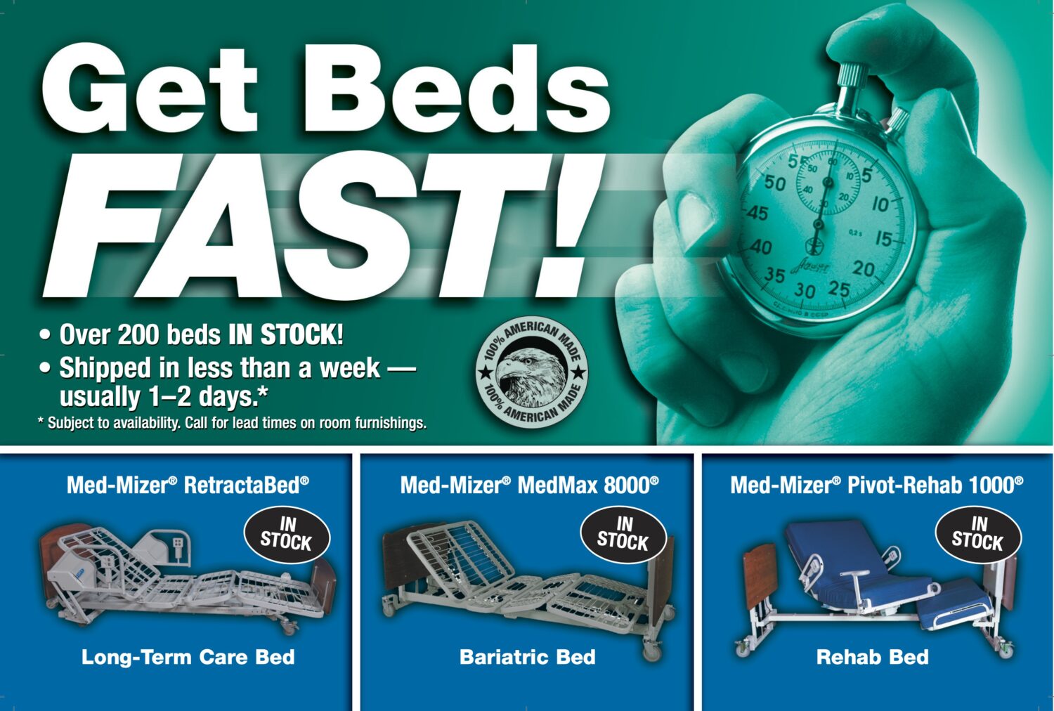 Hertz Beds - Commercial Printing and Graphic Design Postcard Mailer